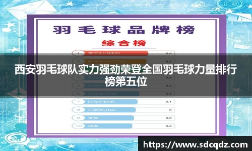 西安羽毛球队实力强劲荣登全国羽毛球力量排行榜第五位
